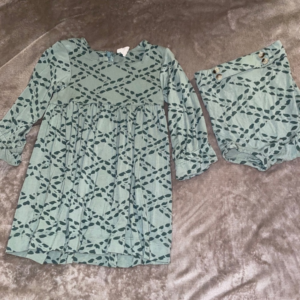 Toddler girl matching dress set
